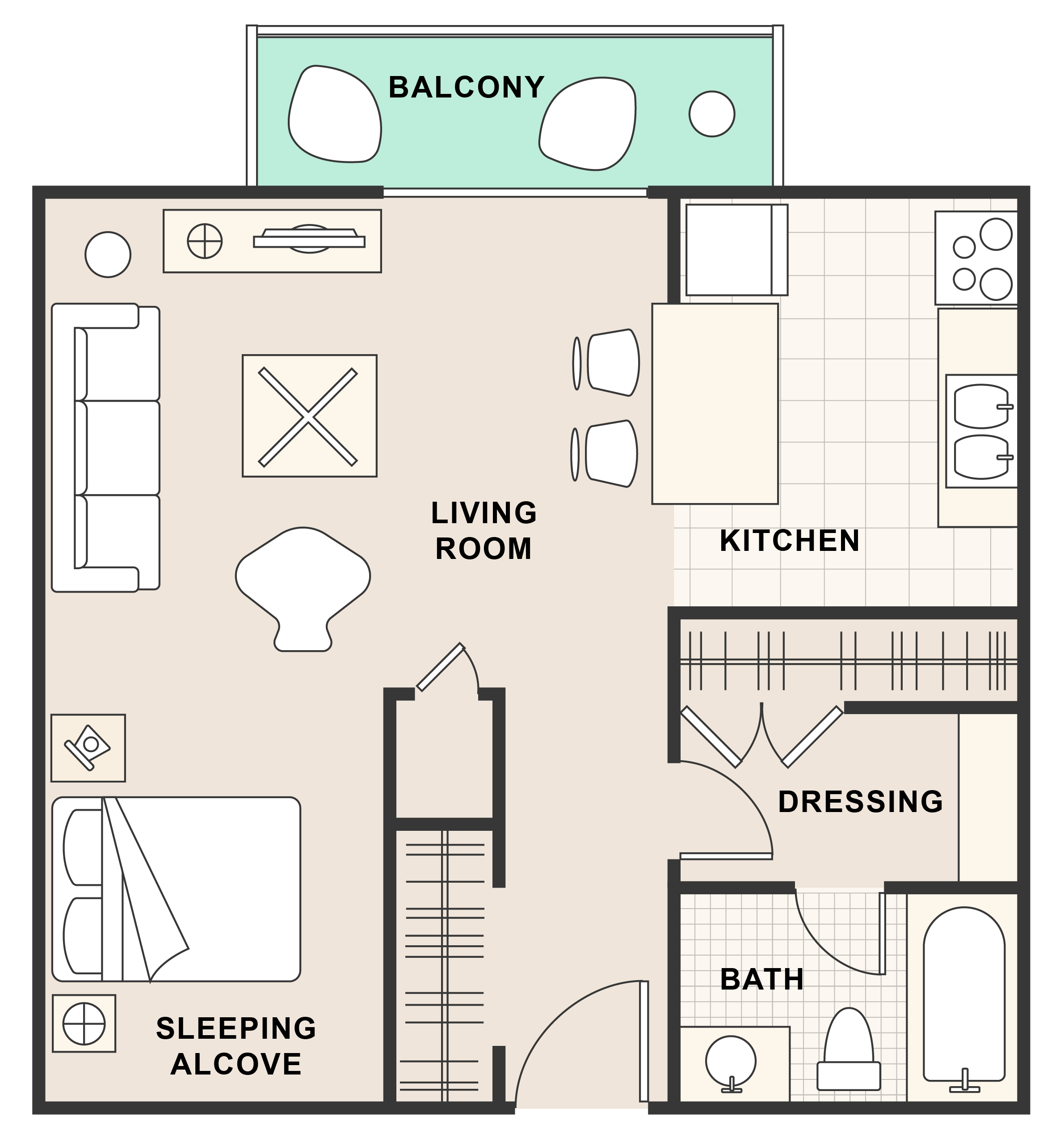 The Studio floor plan